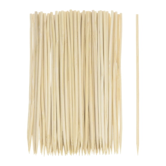 Uxcell 900pcs Bamboo Skewers Sticks 6 Inch 3mm Dia Natural Wooden Cocktail Picks