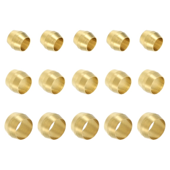 Uxcell 90Pcs Brass Compression Sleeves Ferrules for 3/16" 1/4" 5/16" OD Tube
