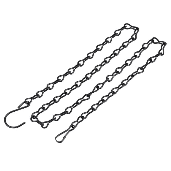 Uxcell 90cm Extension Lighting Chain S Hook Hanging Chains Black 2 Pack