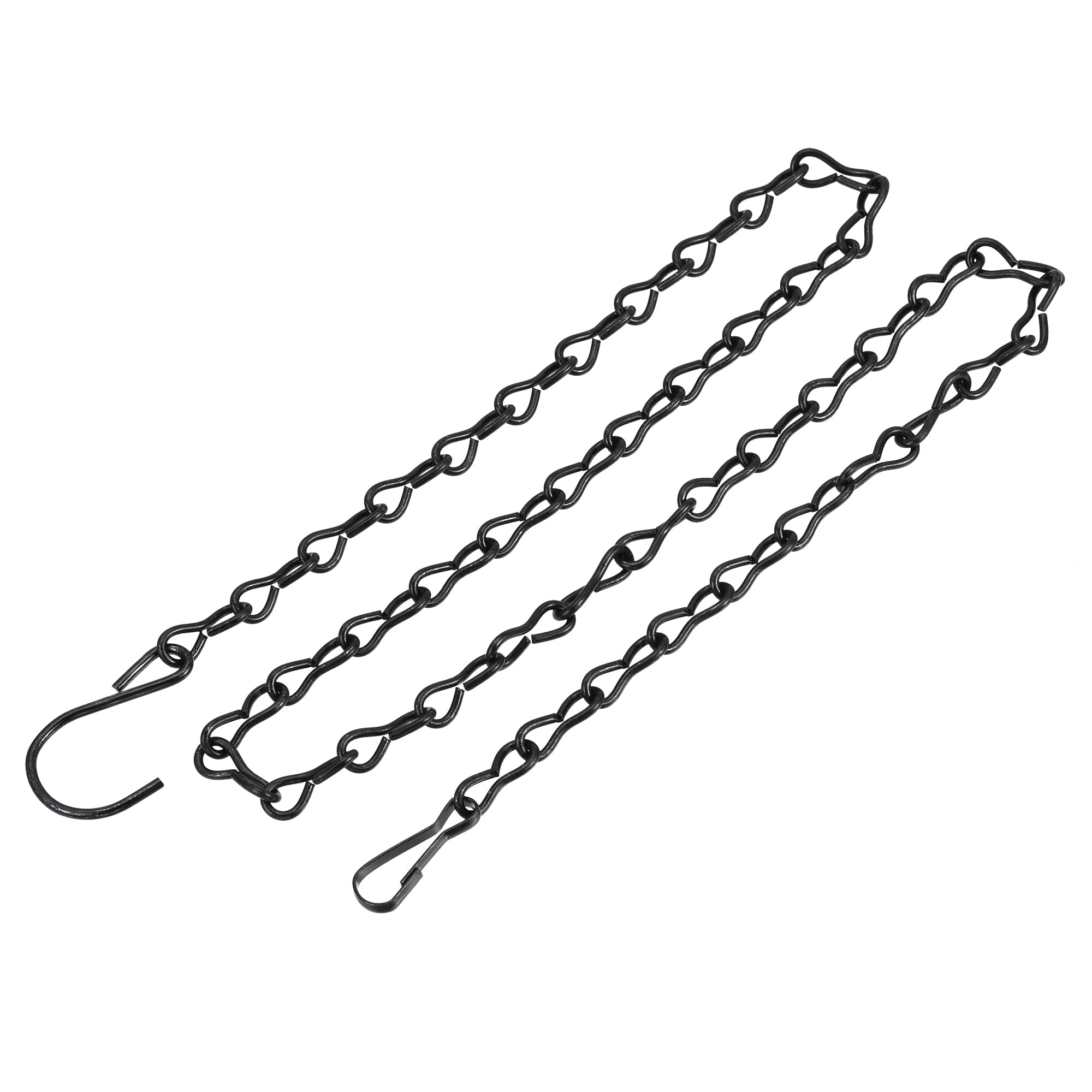 Uxcell 90cm Extension Lighting Chain S Hook Hanging Chains Black 4 Pack