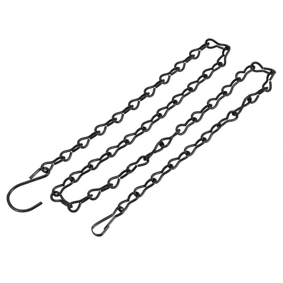 Uxcell 90cm Extension Lighting Chain S Hook Hanging Chains Black 4 Pack