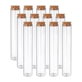 thumbnail image 1 of Uxcell 90ml Test Tubes, 12pcs 6.69x1.18 Glass Clear Flat Bottom Test Tube Containers with Cork Stopper, 1 of 6