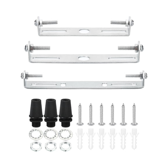 Uxcell 90mm 105mm 120mm Ceiling Light Plate Kit Light Fixture Mounting Bracket Crossbar for Pendant Wall Light 3 Set