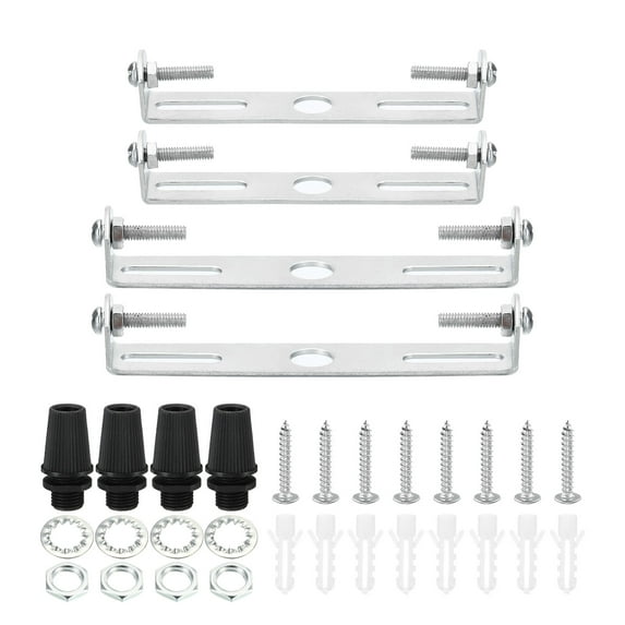 Uxcell 90mm 105mm Ceiling Light Plate Kit Light Fixture Mounting Bracket Crossbar for Pendant Wall Light 4 Set