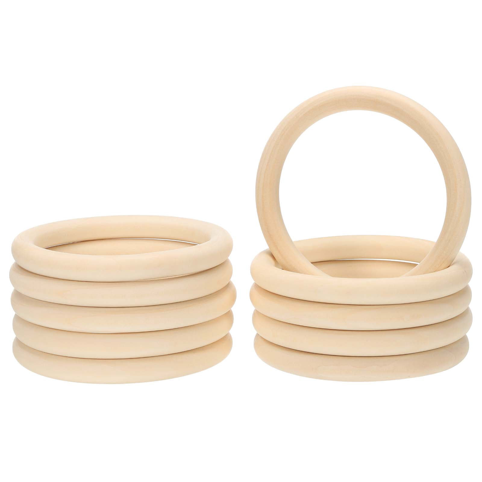 Wooden Rings for Crafting, Natural Wood Rings Unfinished for DIY ...