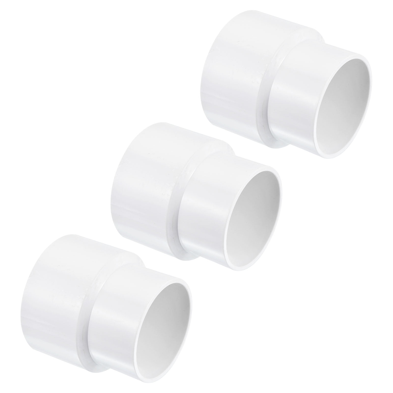 Uxcell 90mm To 75mm Id Pvc Reducer Pipe Fitting Straight Adapter