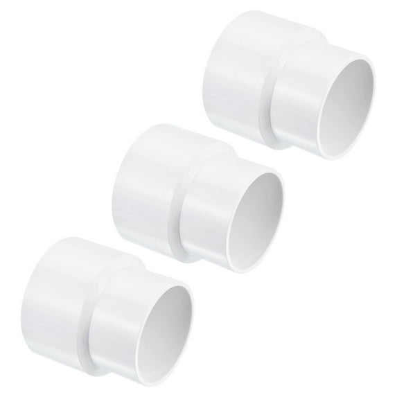 Uxcell ID Reducer Pipe Fitting Straight Adapter Connector, White 90mm to 75mm 3