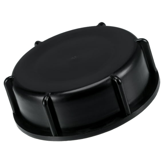 Uxcell 91mm ID Coarse Thread Plastic IBC Water Tote Tank Solid Adapter Black 2 Count