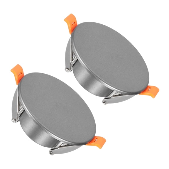 Uxcell 94mm / 3.7" Diameter Spring Ceiling Hole Cover Plate, 2 Pack Downlight Hole Trim Wall Mount Decorative Cap Access Panel for 2.2-3.4" Round Ceiling and Wall Openings, Dark Gray