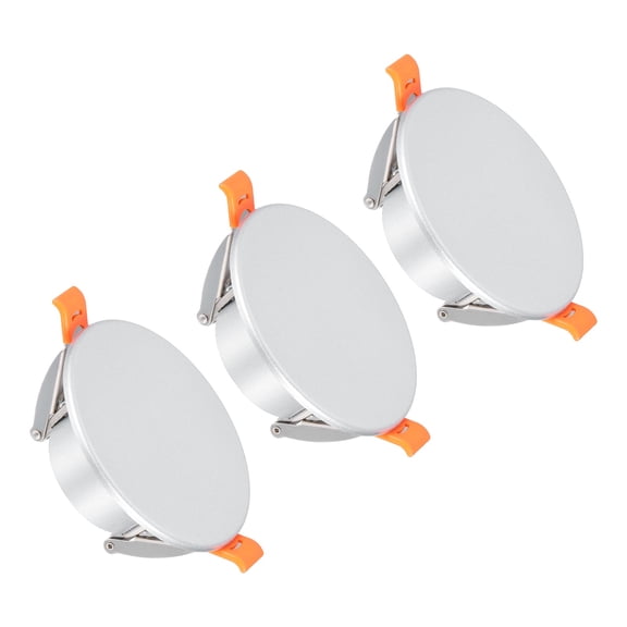 Uxcell 94mm / 3.7" Diameter Spring Ceiling Hole Cover Plate, 3 Pack Downlight Hole Trim Wall Mount Decorative Cap Access Panel for 2.2-3.4" Round Ceiling and Wall Openings, Silver
