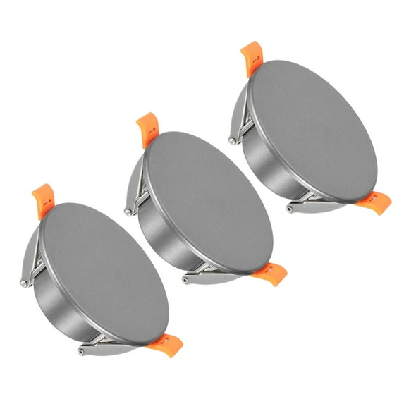 Uxcell 94mm / 3.7" Diameter Spring Ceiling Hole Cover Plate, 3 Pack Downlight Hole Trim Wall Mount Decorative Cap Access Panel for 2.2-3.4" Round Ceiling and Wall Openings, Dark Gray