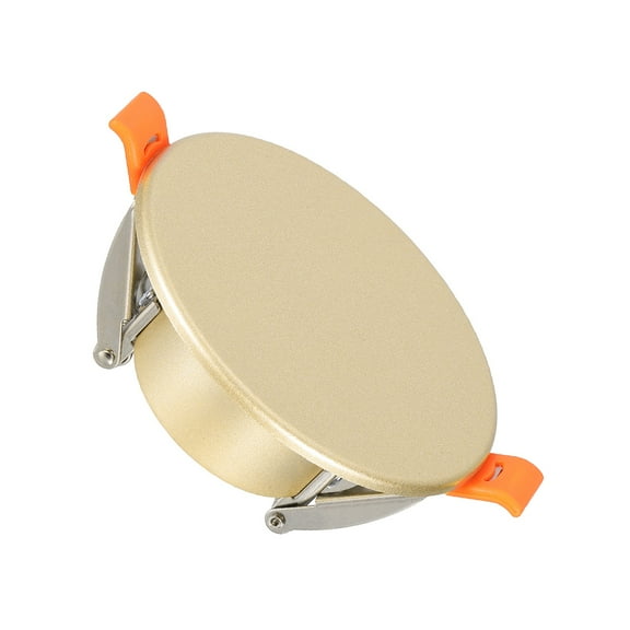 Uxcell 94mm / 3.7" Diameter Spring Ceiling Hole Cover Plate, Downlight Hole Trim Wall Mount Decorative Cap Access Panel for 2.2-3.4" Round Ceiling and Wall Openings, Golden