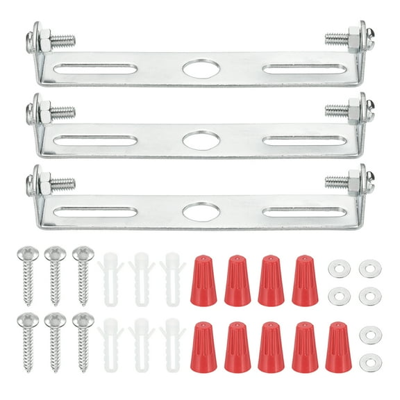 Uxcell 95mm (3.7") Universal Light Fixture Mounting Bracket Kit, 3 Set Light Crossbar Ceiling Light Plate with Screw for Wall Light Ceiling Light Pendant Chandelier