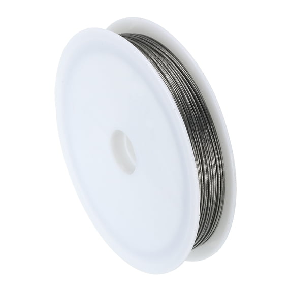 Uxcell 98 Feet 24 Gauge Tiger Tail Beading Wire Soft Steel Craft Wire, Silver Tone