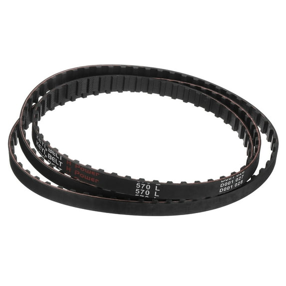 Uxcell 570-L-050 L Timing Belt 57" Pitch Length x 0.5" Width x 0.14" Height 152 Teeth Closed Loop Rubber Timing Belt
