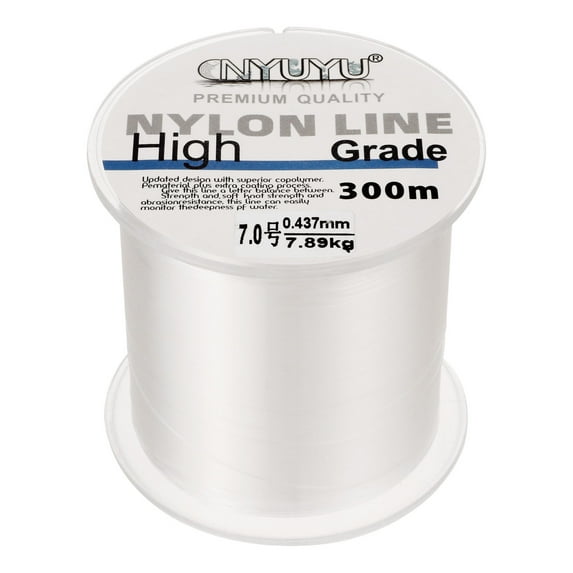 Uxcell 984FT 17lb 7.0# Fluorocarbon Coated Monofilament Nylon Fishing Line String Wire Clear