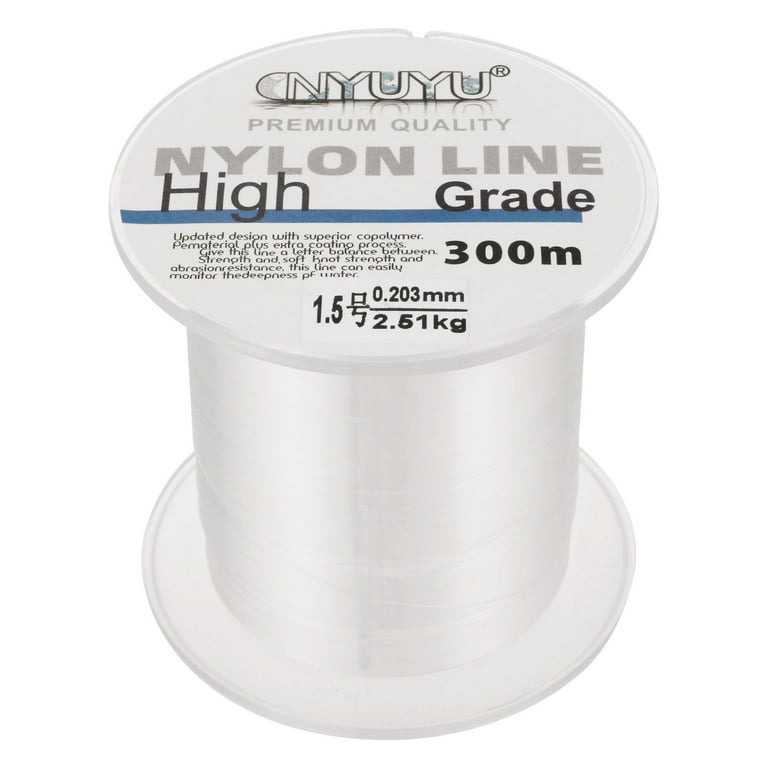 Uxcell 984FT 6lb 1.5# Fluorocarbon Coated Monofilament Nylon Fishing Line  String Wire Clear
