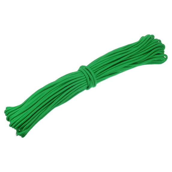 Uxcell 98Ft 1/4 Inch (6mm) Diamond Braided Polypropylene Rope Suitable for Flagpole Camping Crafting, Green