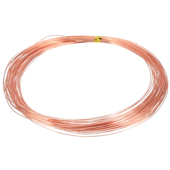 Uxcell 99.9% Solid Bare Pure Copper Wire Soft 1 Pack 39Ft (12m) 26 Gauge (0.4mm)