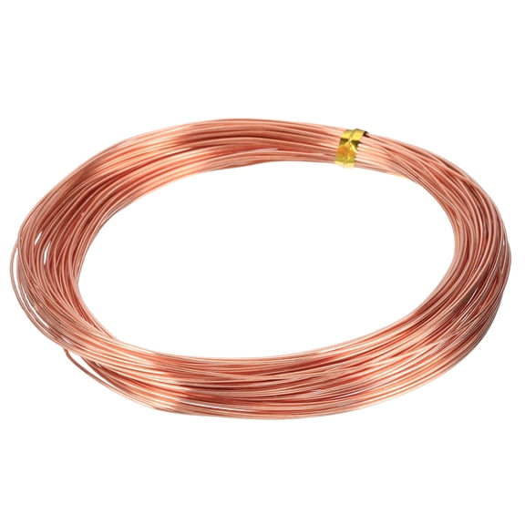 Uxcell 99.9% Solid Bare Pure Copper Wire Soft 1 Pack 52Ft (16m) 20 Gauge (0.8mm)