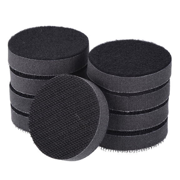 Uxcell 9Pcs 2 Inch Interface Pads, No Hole Foam Sanding Pads for Orbital Sander - Soft Density Hook & Loop Sponge Cushion Buffer Backing Pads for Woodworking Auto Metal Polishing