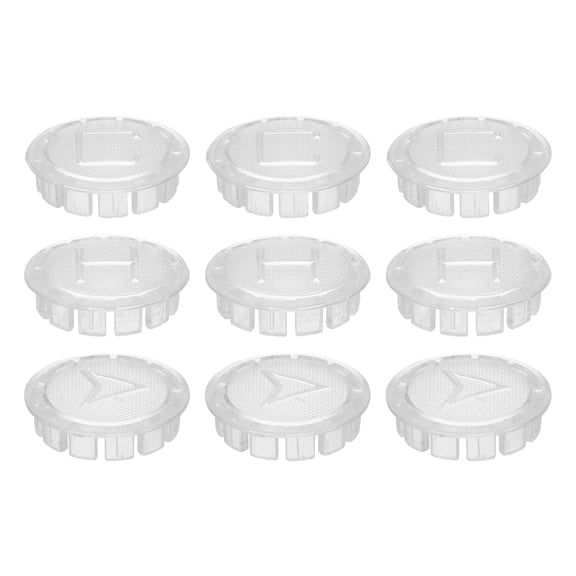 Uxcell 9Pcs Faucet Index Buttons, 3/4" Inner Diameter Faucet Handles Button Acrylic Hot and Cold Sink Knob Replacement Handle Cap for Bathroom Kitchen, Transparent