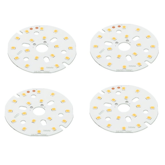 Uxcell 9W 120lm 3000-3200K 56mm 27-30VDC COB LED Light Chip Beads Energy Saving Bulb Warm White 4 Pack