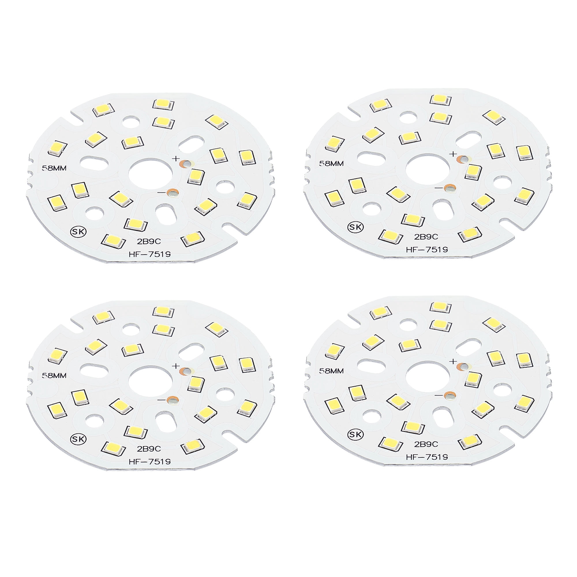 Uxcell 9W 120lm 6000-6500K 58mm 27-30VDC COB LED Light Chip Beads ...