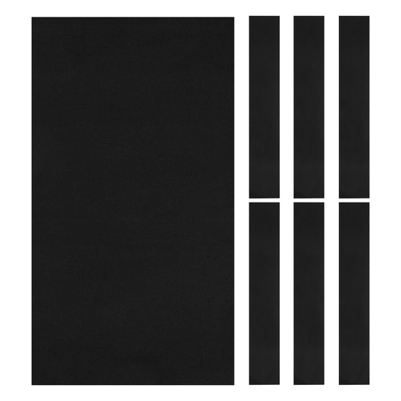 Uxcell 9ft Billiard Cloth Pool Table Felt Kit with 6 Cloth Strips Thickened Fit for Home Clubs Bars Indoor Sports Games, Black