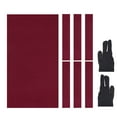 thumbnail image 1 of Uxcell 9ft Billiard Cloth Pool Table Felt Kit with 6 Cloth Strips and 2 Gloves Fit for Home Clubs Bars Indoor Sports Games, Red, 1 of 5