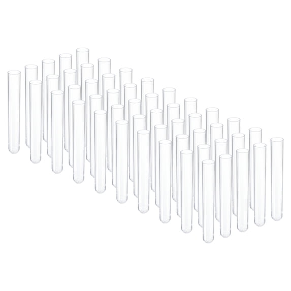 Uxcell 9ml Plastic Test Tubes, 50Pcs 100x15mm Tubes Lab Use, Clear