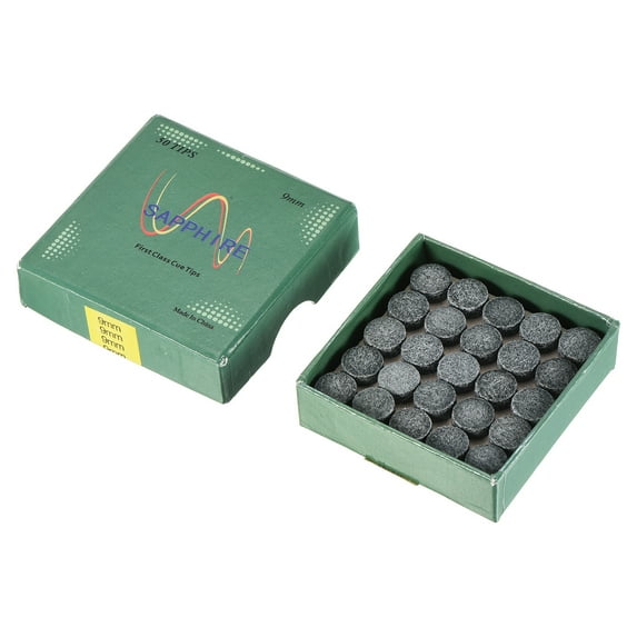 Uxcell 9mm Dia Pool Cue Tips Snooker Billiard Cue Tips Pool Stick Tips, Grey 50 Pack