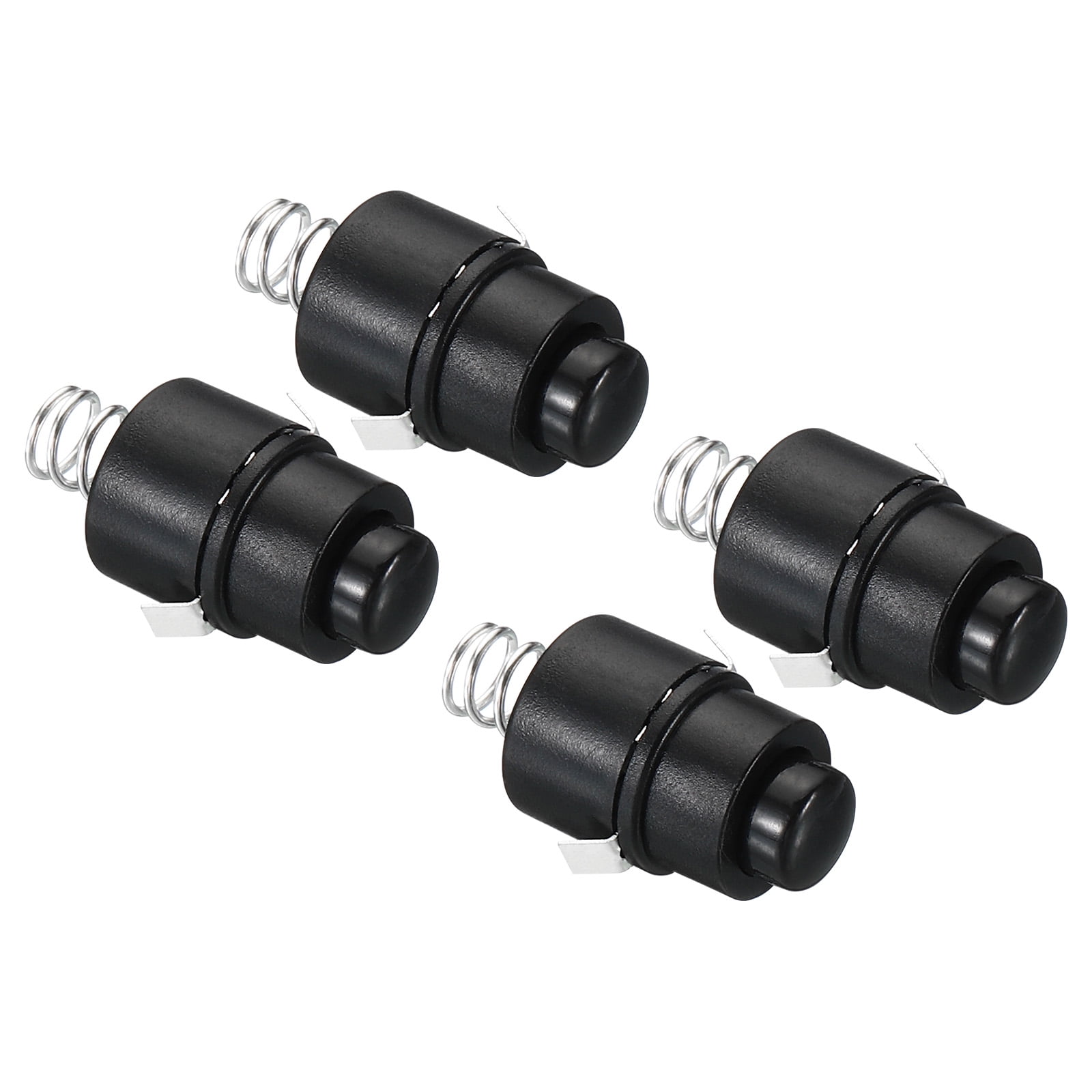 Uxcell 9mm Latching Push Button Switch, 4 Pcs 2 Pins DC 30V 0.5A On/Off ...