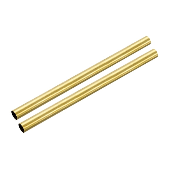 Uxcell 9mm OD 0.2mm Wall Thickness 150mm Length Brass Round Tube 2 Pack