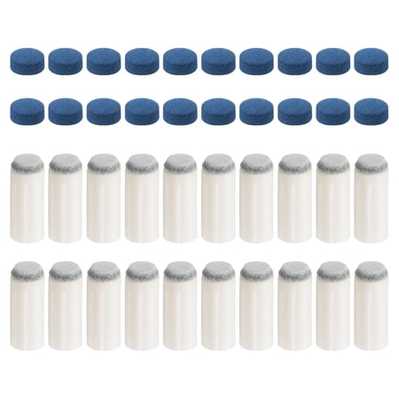 Uxcell 9mm Pool Cue Tips Set Snooker Billiard Cue Stick Tips Replacement Blue Grey 20 Pair