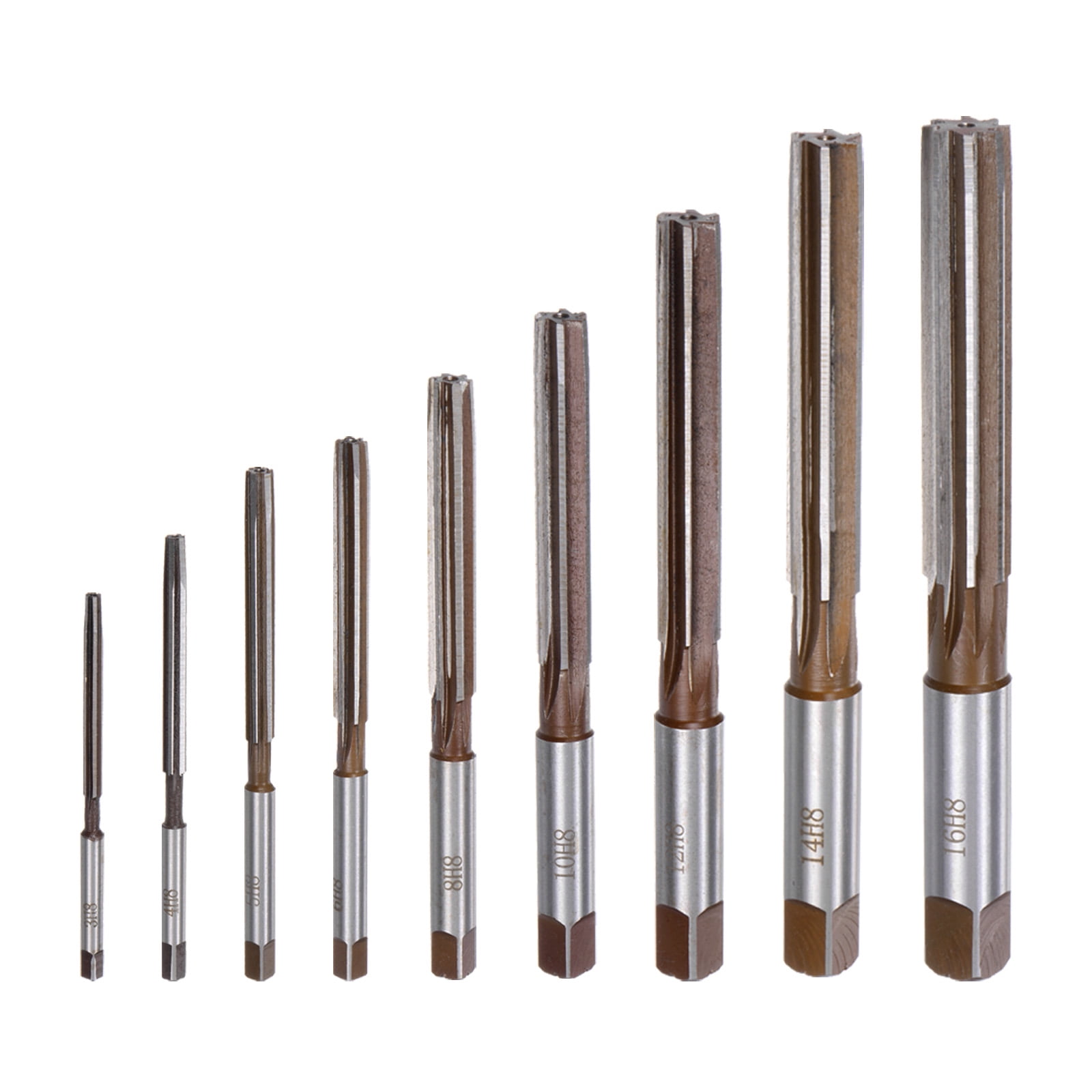 Uxcell 9pcs Hand Reamers Set 3mm-16mm H8 Metric Alloy Steel Reamer Bit ...