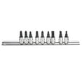 thumbnail image 1 of Uxcell 9pcs Hex Bit Socket Set 1/4" Square Drive PZ1-PZ3,PH1-PH3,FD4-FD7 Pozi Phillips Slotted Extension Impact Bit Power Nut Driver Set S2 & CR-V Steel Socket Ratchet Wrench Bits, Silver Black, 1 of 7