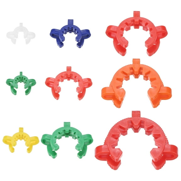 Uxcell 9pcs Lab Joint Clip Plastic for 9 Size Ground Joint Lab Multicolor