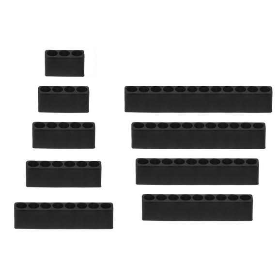 Uxcell 9pcs Screwdriver Bit Holder Organizer Hex Drill Plastic Storage Case for Any 1/4" Metal Driver Bits