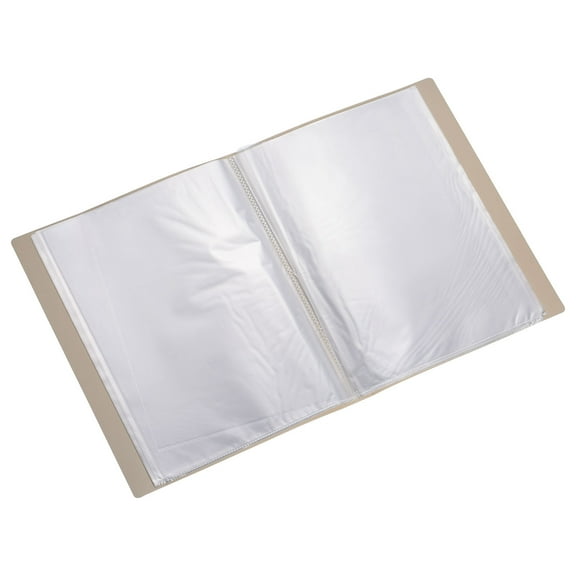 Uxcell 9x12" Binders with Plastic Sleeve, PP 60 Pockets Waterproof File Portfolio Folder Protector, Beige