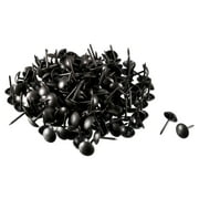 Uxcell 9x15mm Metal Furniture Tack Nail Decorative Pushpin Black 200 Count