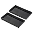 thumbnail image 1 of Uxcell 9x5" Fast Food Tray, 2 Pack Plastic Reusable Multi-Purpose Rectangle Serving Tray Smooth Surface Black, 1 of 5