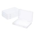 thumbnail image 1 of Uxcell 9x6x1.2inch Clear Storage Box with Hinged Lid,4Pack Plastic Organizer Container, 1 of 1
