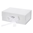 thumbnail image 1 of Uxcell 9x6x4 Inch Magnetic Gift Box Collapsible Paper Party Favor Boxes with Lid and Ribbon White, 1 of 6