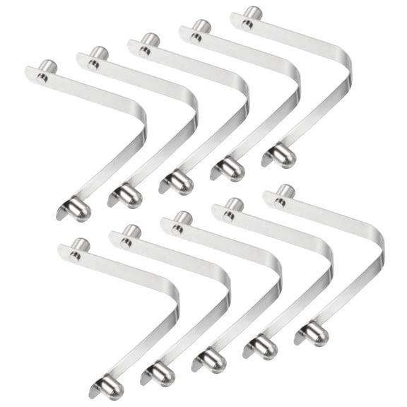 Uxcell 9x7.3mm Kayak Paddle Snaps, Hollow Button Double Pins Lock Tube Spring Clips for Tent Pole, 10 Pack
