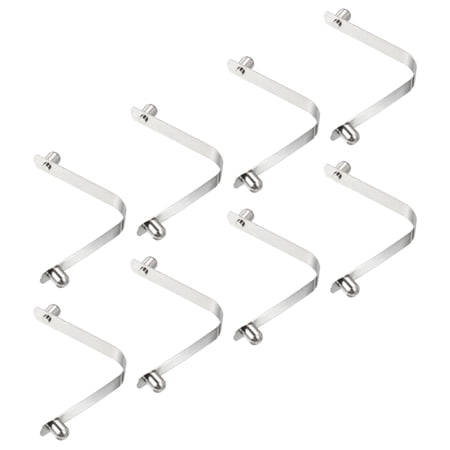 Uxcell 9x7.3mm Kayak Paddle Snaps, Solid Button Double Pins Lock Tube Spring Clips for Tent Pole, 8 Pack