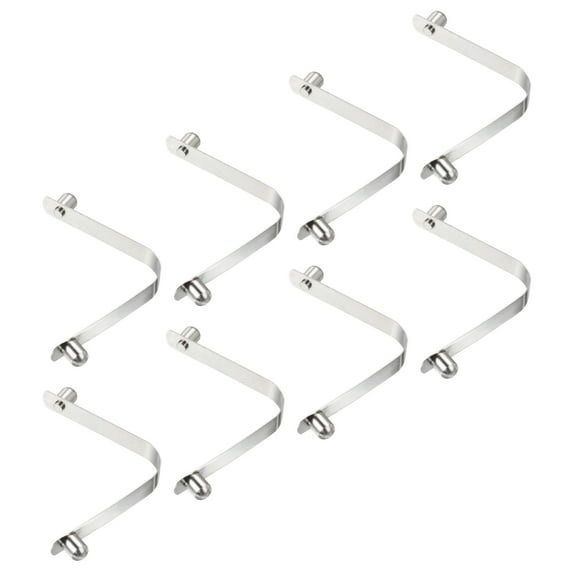 Uxcell 9x7.3mm Kayak Paddle Snaps, Solid Button Double Pins Lock Tube Spring Clips for Tent Pole, 8 Pack
