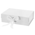 thumbnail image 1 of Uxcell 9x7x3 Inch Magnetic Gift Box Collapsible Paper Party Favor Boxes with Lid and Ribbon White, 1 of 6