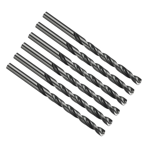 Uxcell A Drill Bit, Micro Number Small Bits 4341 High-Speed Steel 135 Nitride Black Finish for Soft Thin Metal Steel Wood Acrylic - 6 Pack