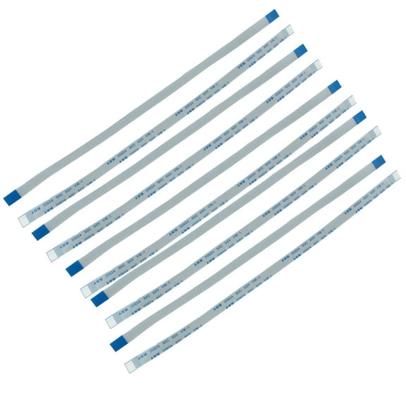Unique Bargains A Type 10Pcs 0.5mm Pitch 10 Pin AWM 20624 80C 60V Flexible Flat Cable FFC 200mm